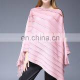 Personalized Layer Pleated Design Loose Women Big Size Pleated Tops With Tassels Hem thumbnail-5