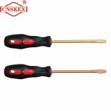 Slotted screwdriver with rubber handle manual sparkless tool 200mm screwdriver