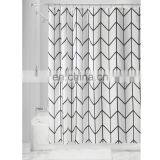 Extra Long Black Polyester Hotel Shower Curtain With Hooks thumbnail-5