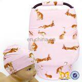 Stretchy Car Seat Canopy Gift Set Multi Use Cover Strap Cover And Baby Beanie Unisex Carseat Cover Best Shower Gift thumbnail-4