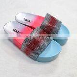 RTS New Lady High Heel Multi Color Sandals Women High Heel Rainbow Flat Form Shoes Summer Wedge Sandals Slippers With Diamond thumbnail-5