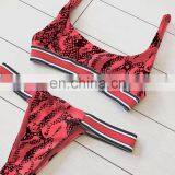 2019 New Arrivals Stock Leopard Print Cheeky Brazilian Bikini Swimwear 2pc Set thumbnail-3