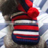 Popular Dog Clothing Coat Warm Pet Sweater Colorful Striped Pet Clothes Coat thumbnail-3
