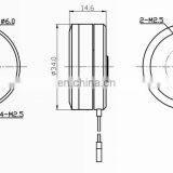 100turns 9.8ohmn Cell 2-4s D2804 Brushless dc Motor thumbnail-2