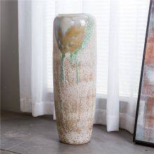 Jindezhen Countryside Style Hand Made Big Floor Ceramic Vase For Coffee Shop Meeting Room thumbnail-4