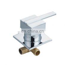 Single Handle Bathroom Faucet Brass 1 Way Bath Shower Faucet Mixer Square thumbnail-1