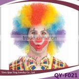 funny rainbow clown fake synthetic afro hair wigs