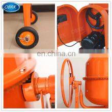 High Operating Efficiency Mini Portable Electrical Drum Mixer, Concrete Mixer, Cement Mixer With Wheel From China thumbnail-3