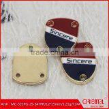 Square Navy-blue Metal Flat Shield Shape Badge thumbnail-2