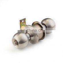 Антикварный цилиндрический круглый дверной шаровой трубчатый ручки замок из нержавеющей стали и латуни высшего качества thumbnail-3