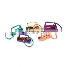Different Colors Matt Rainbow 1 Inch Nickel Free Key Chain Wristlet Hardware Fob Hardware With Key Ring thumbnail-5