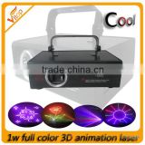 Popular new model 1w high power laser show stage lighting rgb full color animation laser light for Christmas