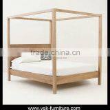 BE-082 Wooden Four-Poster Canopy Bed thumbnail-1