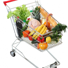 Supermarket Grocery Shopping Cart Trolley-60L thumbnail-5