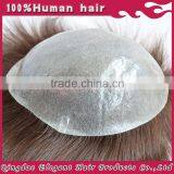 Qingdao Hairpiece Factory Unprocessed Indian Remy Hair Invisible Super Thin Skin Toupee for Men thumbnail-2