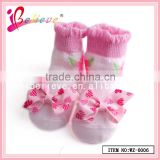 100% Cotton Thin Socks Wholesale Elite Socks,baby Socks With Ribbon Bow thumbnail-4