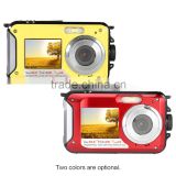 winait 24mp waterproof camera digital with dual display