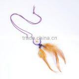 2016 Latest Design Fashion Wooden Beads Native American Feather Dream Catcher Necklace Wholesale thumbnail-2