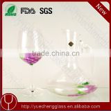 High quality colored crystal glass wine decanter