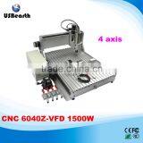 PVC,wood,aluminum,iron,stainless Steel,copper,stone Cutting Machine CNC Router 6040 1500W Water Cooled Spindle Mill Home Quality Choice