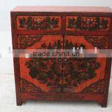 Tibet Hand Painted Cabinet With Flower