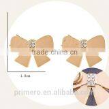 New Gold Plated Rhinestones Bow Butterfly Stud Earring For Women Jhumke Jewellery thumbnail-4