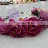 Women Girls Artificial Flower Headband Tiara Crowns Garland Wedding Bride for Girls thumbnail-4