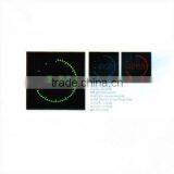 Rectangular LED Digital Wall Time Clock With LED Circle Ring Light/ Three Brightness Dim Function Optional