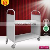 Small Steel Library Book Cart Goods Carrier for Sale