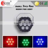 LED Par Zoom Stage Light 7*10W RGBW 4in1 Flat/Can Par Light For Wedding Decor