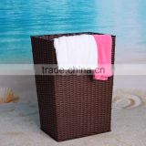 Handmade weaving plastic facecloth holder basket