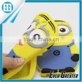 Mobile Phone Case For HTC,Soft Silicone Yellow Minion 3D Cute Cartoon Rubber Mobile Phone Cover