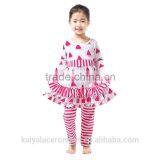 Fashion Cute Kid Clothing Boutiuqe Fall Long Sleeve Strips 2016 Ruffle Girls Clothes thumbnail-3