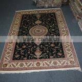 manufacturers morden handmade silk rug black and crimson