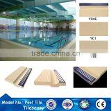 244x119x15 Cobalt Blue Ceramic Antislip Swimming Pool Edge Tile