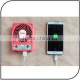 Portable Micro Mini Usb Fan Lithium Battery Operated Mini Electric Fans for Mobile Phone Charging