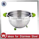 Stainless Steel Colander With Silicone Handle & Feet