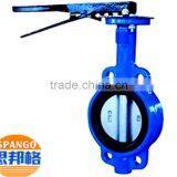 Medium temperature ductile iron wafer butterfly valve