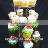 4 Tier Round Acrylic Cup Cake Candy Pastry Display