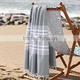 Fouta Beach Towel With Complicated Frigesl / Yarn Dyed Beach Towel Kikoy Beach Towel thumbnail-1