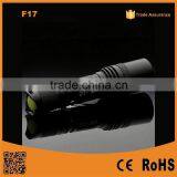 F17 XM-L T6 Led Flashlight Torches for 18650 Rechargeable Battery Bright Light Torch Rechargeable