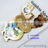 gold plated tone owl stainless steel dubai gold plated jewelry set