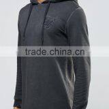 OEM Good Quality Simple 50% Black 100% Cotton Light Weight Men Oversized Casual Ear Hoodie thumbnail-3