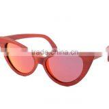 Vintage Butterfly Shape Frame Natural Wood Sunglasses With Custom Logo thumbnail-4