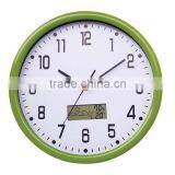 Round LCD Clocks Weather Station Wall Clock With Temperature YZ-7263B