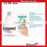 LED Smart Light Bulb Lamp Wireless Bluetooth 4.0 Speaker E27 Lamp Base Music Player Sound Box Lighting for APP BL-05