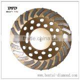 7" Spiral Turbo Diamond Grinding Cup Wheel for Concrete 24 Seg - 7/8"-5/8" Arbor thumbnail-5