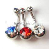 316L Stainless Steel Navel Body Piercing Jewelry Belly Bar Curved Barbell Navel Rings Piercing
