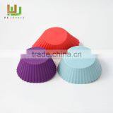 Eco-friendly Sky Blue Little Round Silicone Cake Baking Mold Home Made Cup Shape Silicone Cake Mould for Microwave thumbnail-4