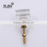 1 Inch Small Square Shape Aqua Clear Cupboard Glass Pulls